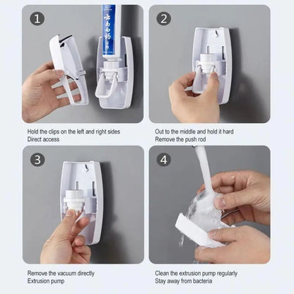 Auto Toothpaste Dispenser Holder for toothbrush