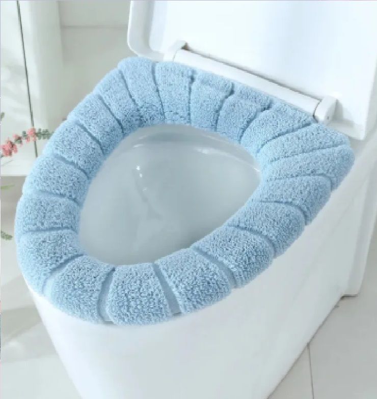 Toilet Seat Cushion Cover Bathroom Toilet Mat Cover Warm Washable